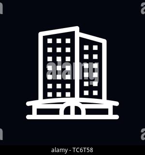 Hotel icon logo, vector sign symbol for design Stock Vector