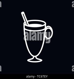 Latte coffee icon. logo, vector sign symbol for design Stock Vector