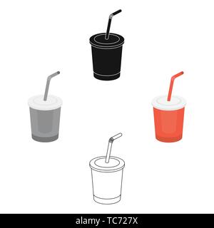 Coca-Cola vector illustration icon in cartoon,black design Stock Vector