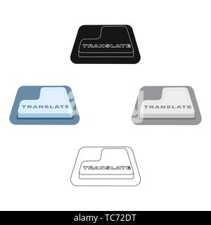 Translate button icon in cartoon design isolated on white background ...