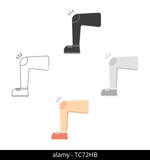 Knee injury icon cartoon. Single sick icon from the big ill, disease cartoon  Stock Vector Image & Art - Alamy