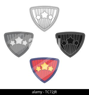 Shield, single icon in cartoon,black style.Shield, vector symbol stock illustration . Stock Vector