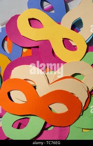 Colourful Carnival Mask, Close up.