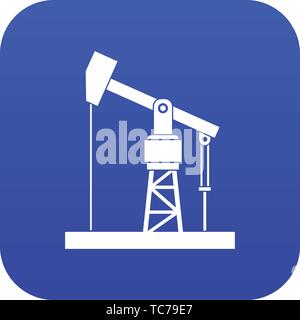 Oil pump icon digital blue Stock Vector