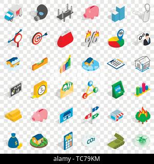 Calling icons set, isometric style Stock Vector