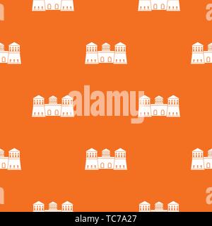 Castle pattern vector orange Stock Vector