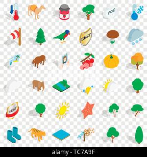Camel icons set, isometric style Stock Vector