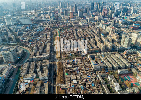Aerial photography of the site of Zhengzhou Mall Stock Photo