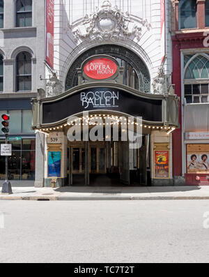 Boston Opera House home of the Boston Ballet on Washington Street in the Theater District exterior Stock Photo