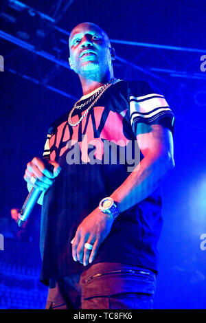 Rapper DMX on the 'In Celebration of DMX It's Dark and Hell Is Hot 20th Anniversary Tour' performs at the Chicago House of Blues on May 4, 2019 in Chicago, IL, USA  Featuring: DMX Where: Chicago, Illinois, United States When: 06 May 2019 Credit: Adam Bielawski/WENN.com Stock Photo