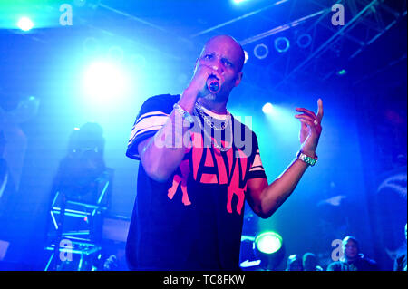 Rapper DMX on the 'In Celebration of DMX It's Dark and Hell Is Hot 20th Anniversary Tour' performs at the Chicago House of Blues on May 4, 2019 in Chicago, IL, USA  Featuring: DMX Where: Chicago, Illinois, United States When: 06 May 2019 Credit: Adam Bielawski/WENN.com Stock Photo