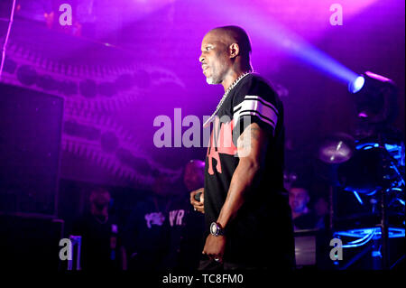 Rapper DMX on the 'In Celebration of DMX It's Dark and Hell Is Hot 20th Anniversary Tour' performs at the Chicago House of Blues on May 4, 2019 in Chicago, IL, USA  Featuring: DMX Where: Chicago, Illinois, United States When: 06 May 2019 Credit: Adam Bielawski/WENN.com Stock Photo