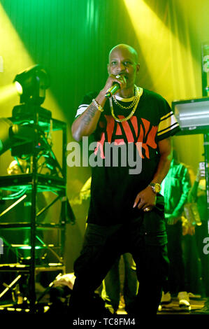 Rapper DMX on the 'In Celebration of DMX It's Dark and Hell Is Hot 20th Anniversary Tour' performs at the Chicago House of Blues on May 4, 2019 in Chicago, IL, USA  Featuring: DMX Where: Chicago, Illinois, United States When: 06 May 2019 Credit: Adam Bielawski/WENN.com Stock Photo