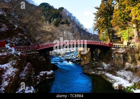 Shinkyo bridge in Nikko, Japan, Asia.