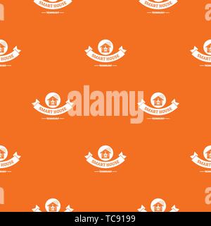 Smart monitoring pattern vector orange Stock Vector