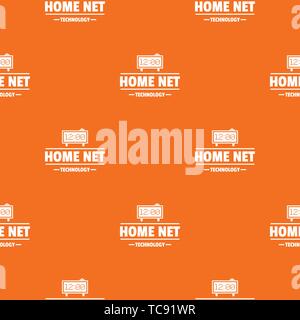 Smart time pattern vector orange Stock Vector