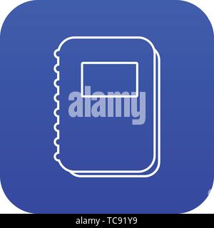 Notebook icon blue vector Stock Vector
