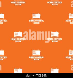 Smart building pattern vector orange Stock Vector