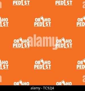 Orthopedic pattern vector orange Stock Vector