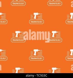 Correction traumatology pattern vector orange Stock Vector