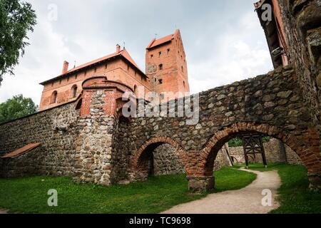 Trakai Island Castle, Lake Galve, Trakai, Lithuania, Baltic States, Europe.
