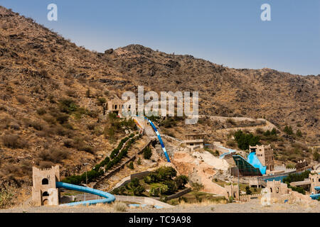 The Taif Water Amusement park in the mountains near Taif, Saudi Arabia Stock Photo