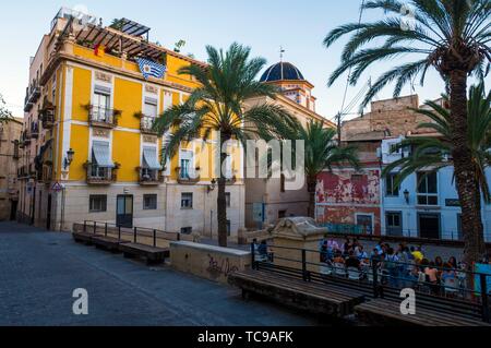 Spain, Valencian Community, Alicante, Plaza del Portal del Elche Stock ...