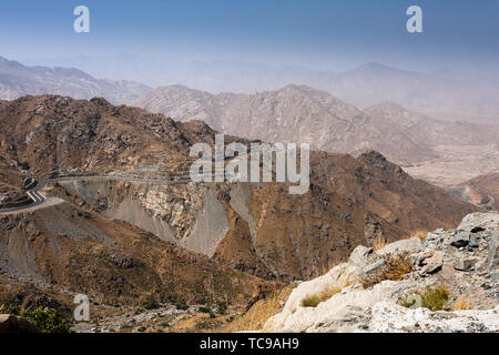 The Al Hada mountain road serpentine near Taif, Saudi Arabia Stock Photo