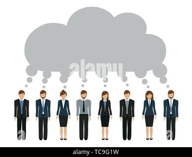 business men and women develop a common idea vector illustration EPS10 Stock Vector