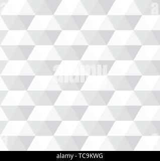 Vector illustration. Seamless geometric hexagonal background in white tones. Stock Vector