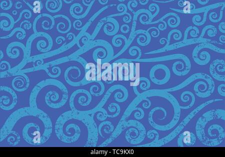 Vector illustration. Rustic waves texture background in soft colors. Stock Vector