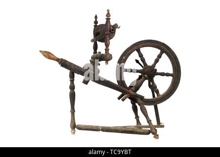 Old Spinning Wheel Making Yarn Wool Stock Photo 1052104586