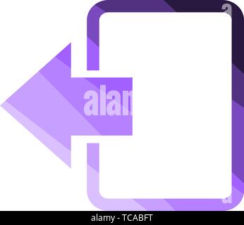Exit Icon. Flat Color Ladder Design. Vector Illustration. Stock Vector