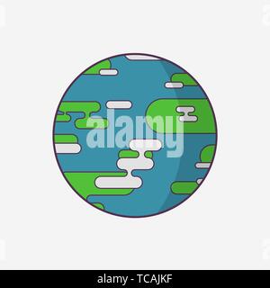 World environment day, Beat Plastic Pollution Day. Isolated earth illustration. Save our planet. Stock Vector