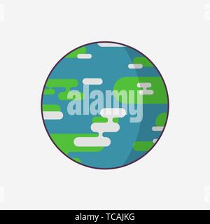 World environment day, Beat Plastic Pollution Day. Isolated earth illustration. Save our planet. Stock Vector