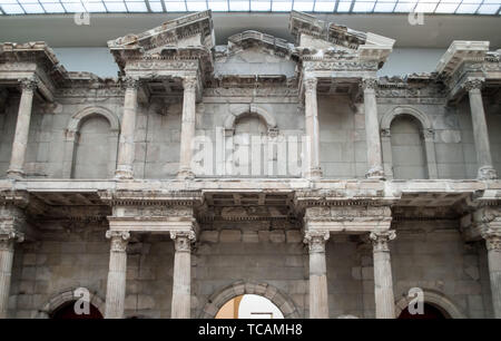 Berlin, Germany April 7, 2019: Market Gate of Miletus,, facade, exhibit of the Pergamon Museum in Berlin Stock Photo