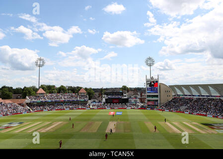 General view of the action during the ICC Cricket World Cup group stage match at Trent Bridge, Nottingham. Stock Photo