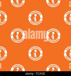 Diagnostic procedures pattern vector orange Stock Vector