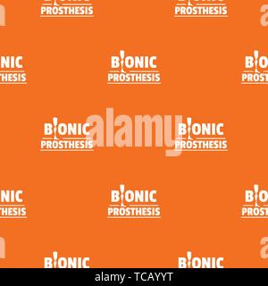 Bionic prosthesis pattern vector orange Stock Vector