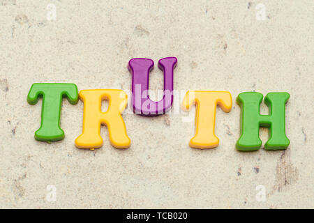 truth word concept in plastic colorful letters Stock Photo - Alamy