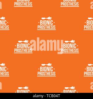 Arm prosthesis pattern vector orange Stock Vector