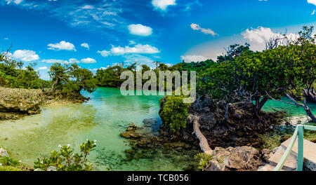 The Blue Lagoon, Port Vila, Efate, Vanuatu - famous tourist destination Stock Photo