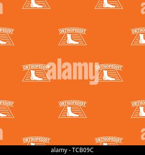 Leg orthopedic pattern vector orange Stock Vector