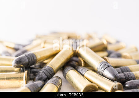 22 bullet pile Stock Photo