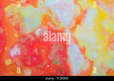 Abstract background of colored propylene pigment formation Stock Photo