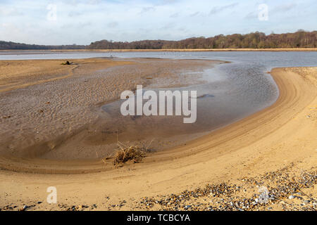 Benacre national nature reserve, North Sea coast, Suffolk, England, UK lagoon Stock Photo