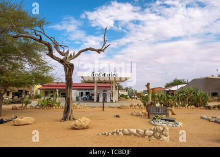 Solitaire gas station near the Namib-Naukluft National Park in Namibia Stock Photo