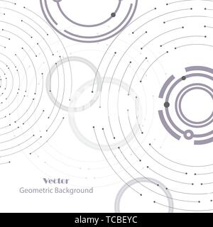 Geometric pattern with connected lines and dots. Stock Vector