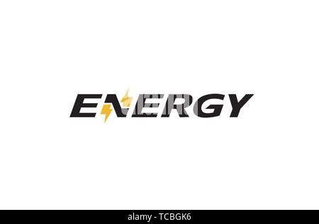 Creative Letter Energy Text  Symbol Logo Vector Design Illustration Stock Vector
