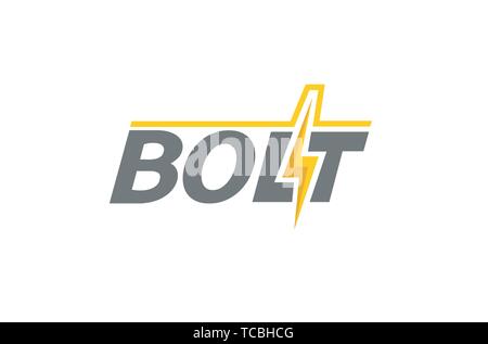 Creative Letter Electricity Text Symbol Logo Vector Design Illustration Stock Vector